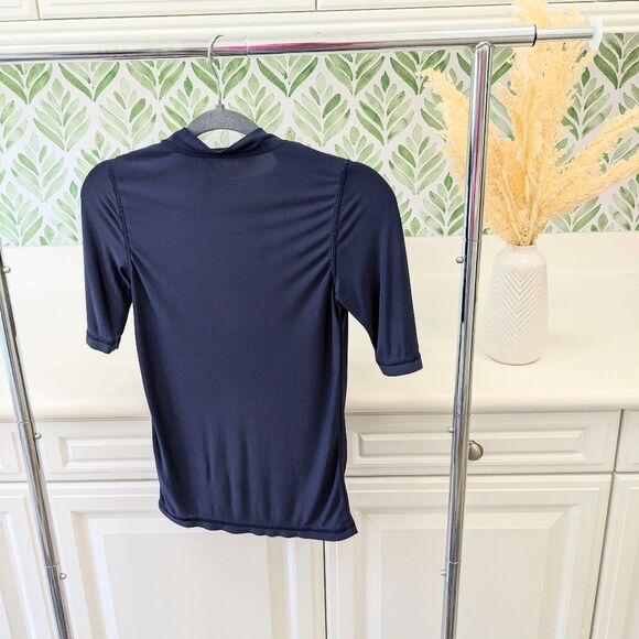 ⭐ Boys Navy Blue USA Cherokee Rashguard Swim Shirt Short Sleeve⭐ - Picture 2 of 4